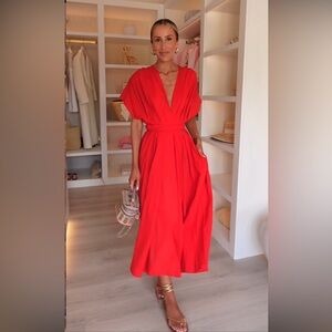 ZARA PLEATED MIDI DRESS ZW COLLECTION